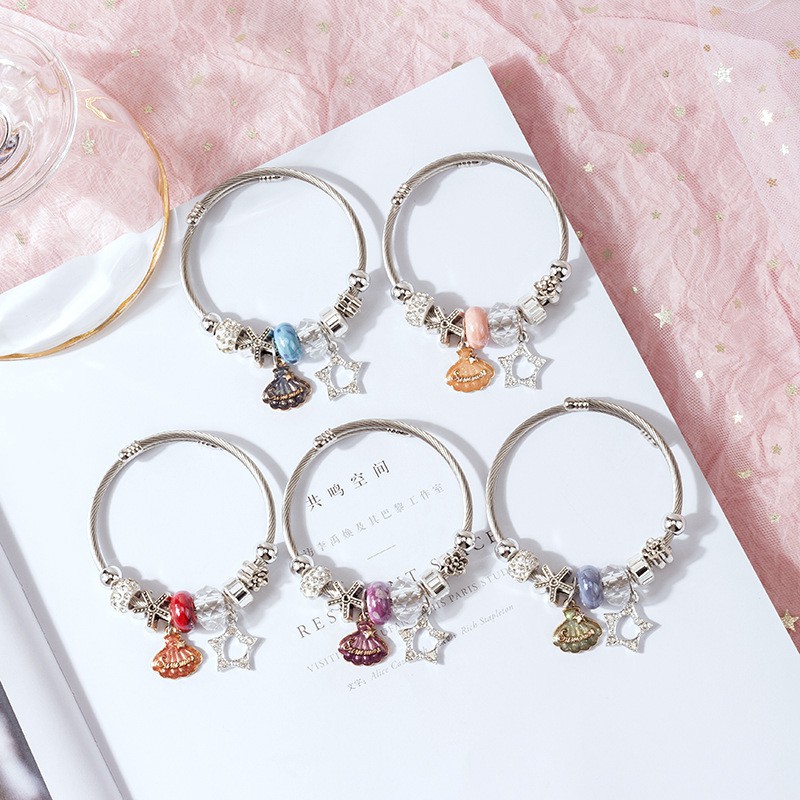 Vòng Tay Đính Đá Pha Lê Phong Cách Hàn Quốc Đơn Giản Cho Nữ | BigBuy360 - bigbuy360.vn