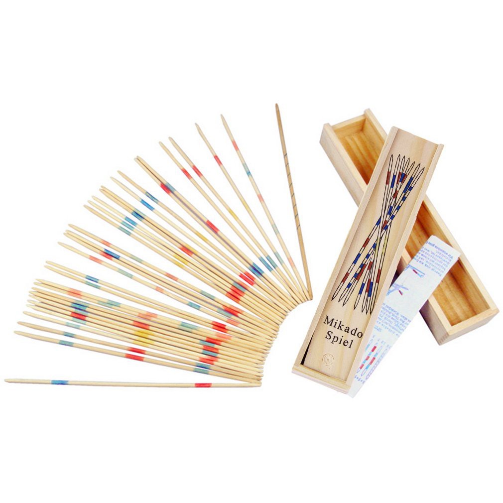 Bộ que gỗ chơi trò mikado spiel mang lại không khí vui nhộn cho gia đình