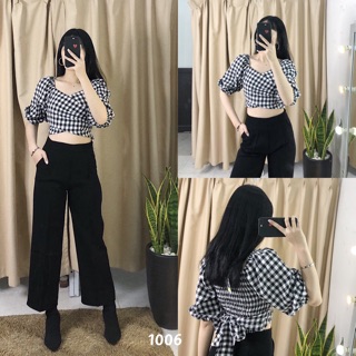 Áo xoắn ngực nơ eo