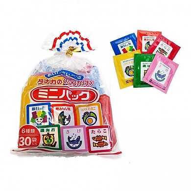 [TANAKA] Gia vị rắc cơm Furikake cho bé ăn dặm, túi to 30 gói siêu ngon và dinh dưỡng