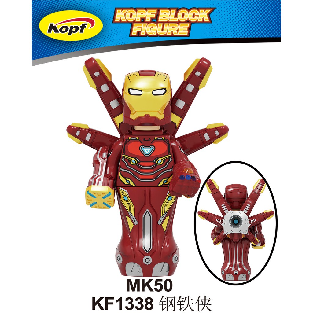 Minifigures Marvel DC Nhân Vật Batman Ironman MK50 MK85 Superman Robin Godspeed Kopf KF6115