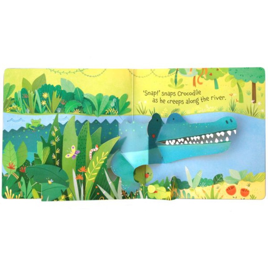 Sách Usborne tương tác bật mở tiếng Anh: Pop-up Jungle