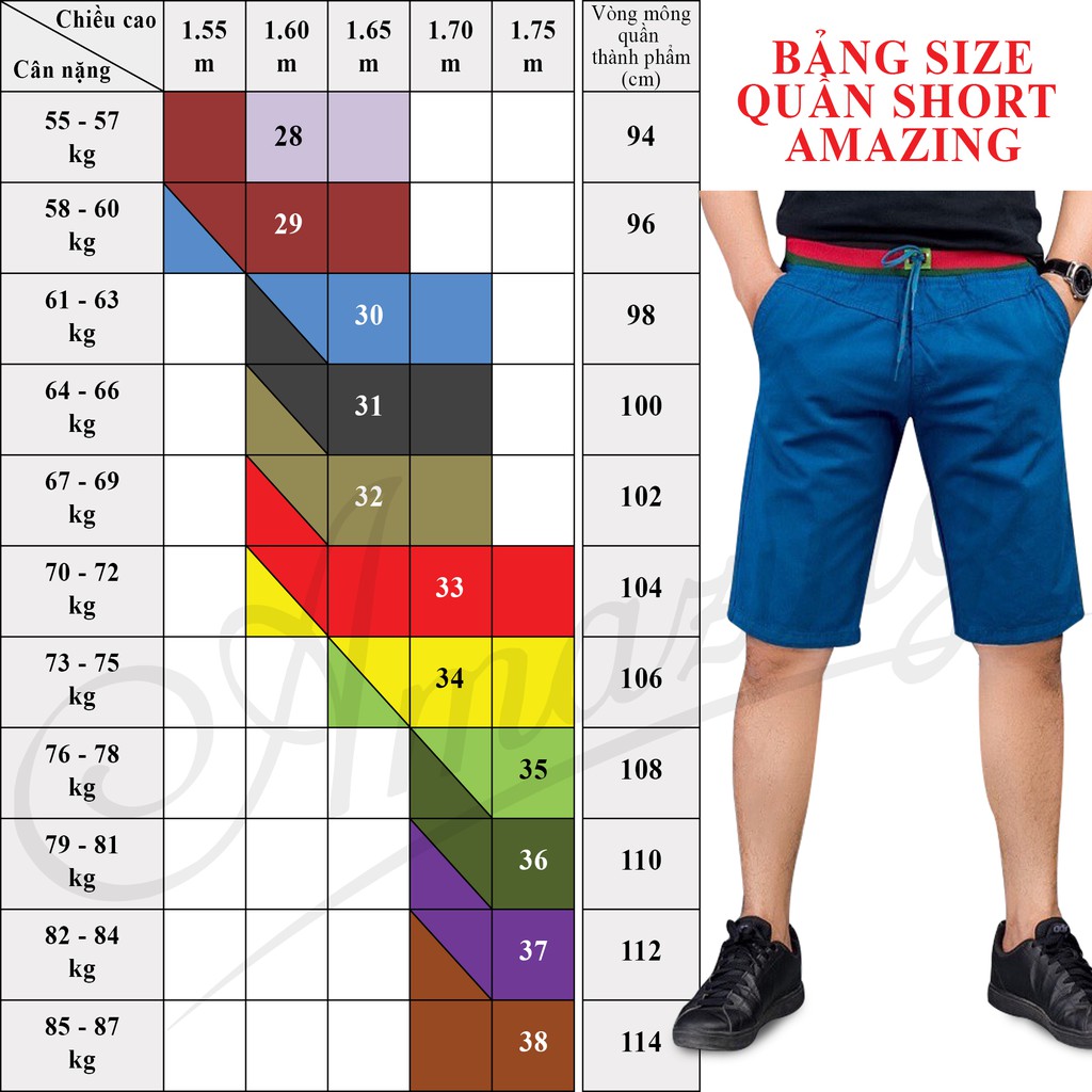 Quần short kaki nam Amazing, lưng chun, dây rút, lai lật phối kiểu, phong cách unisex thể thao năng động