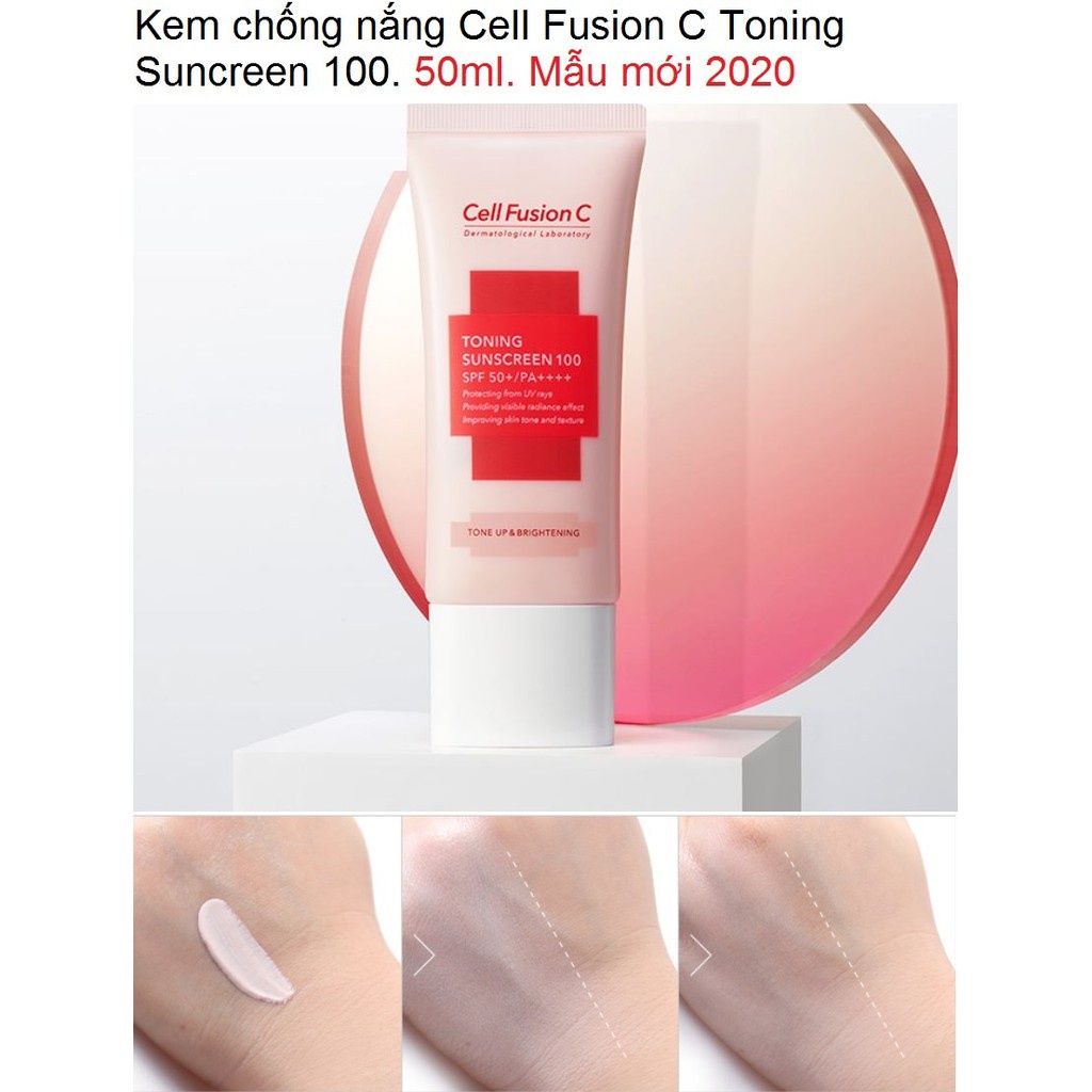 Kem Chống Nắng Cell Fusion C 100 Laser/Clear/Toning Suncreen Dành Cho Da Nhạy Cảm, Sau Lăn Kim, Da Mụn Và Mọi Loại Da