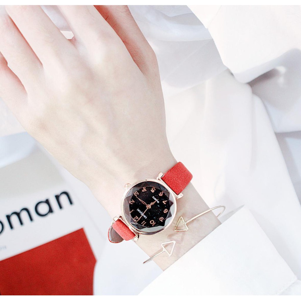 ĐỒNG HỒ NỮ DÂY DA CANDYCAT MẶT 3D D228 PHONG CÁCH HÀN QUỐC | BigBuy360 - bigbuy360.vn