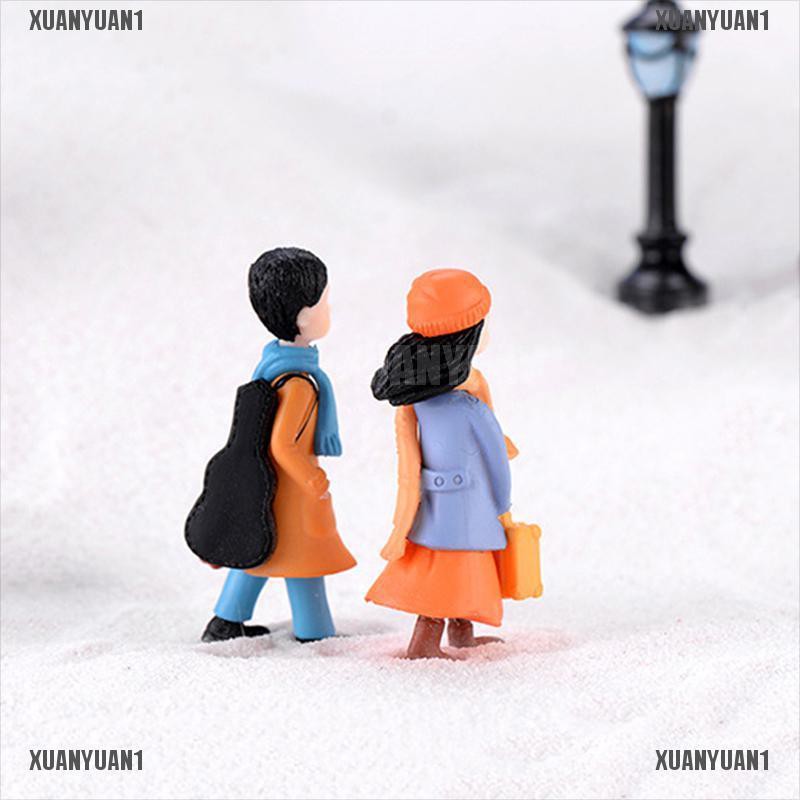 [XUANYUAN1] Tượng Cặp Đôi Mini Trang Trí Vườn Nhà Búp Bê DIY