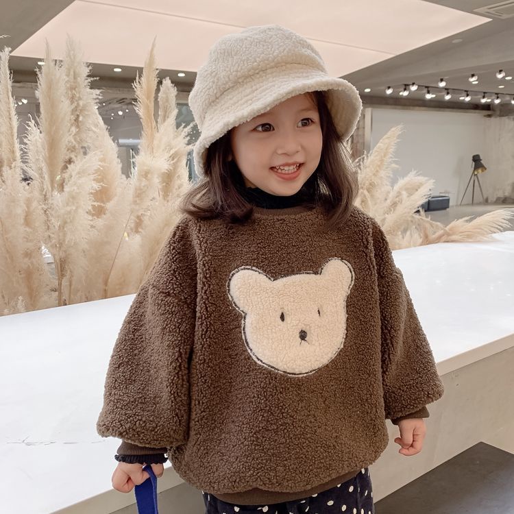 ❤Áo Len Lông Cừu Dày Dặn Họa Tiết Hoạt Hình Thời Trang Mùa Đông 2021 Cho Bé Gái
