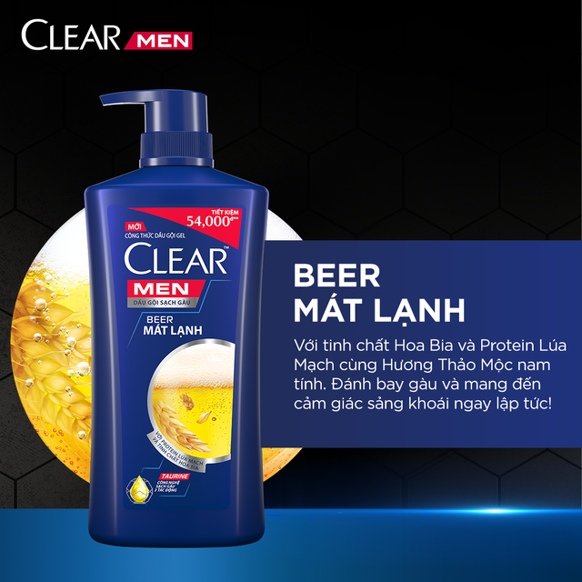 Dầu gội Clear Men sạch gàu và ngăn gàu 630g