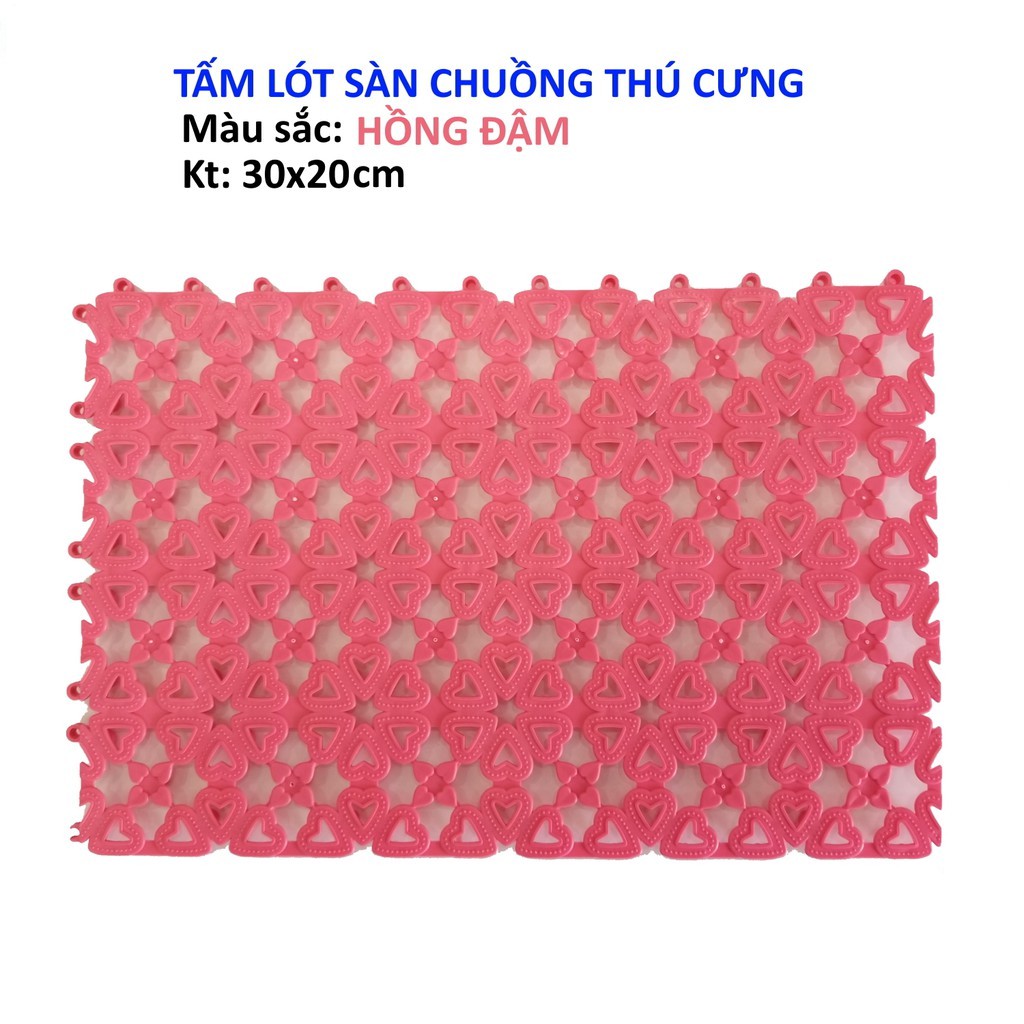 Tấm lót sàn chuồng chó, mèo bằng nhựa nhiều màu bằng nhựa PVC 20x30cm