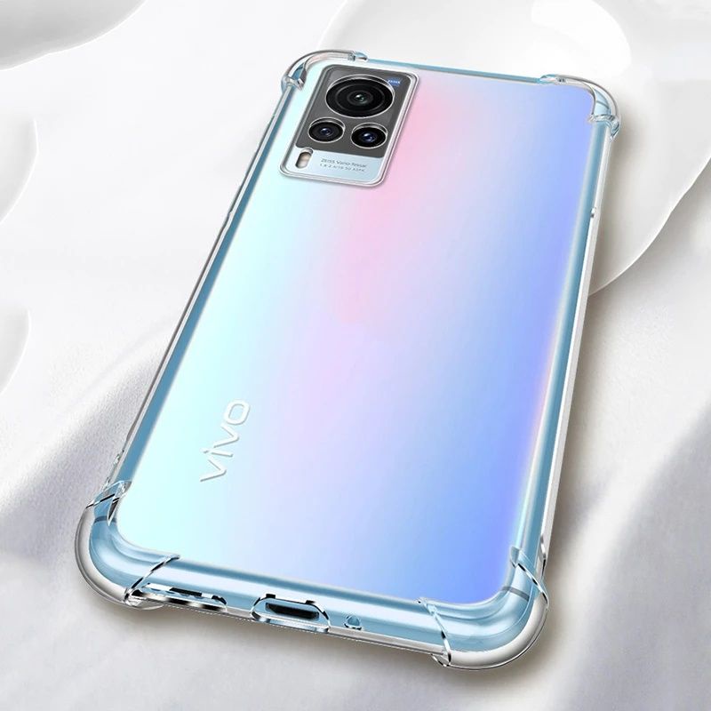 Ốp Lưng Vivo V21 Dẻo Trong Suốt Chống Sốc Có Gù Bảo Vệ 4 Gốc