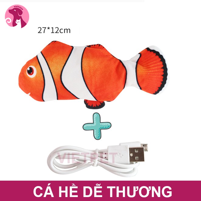 Đồ chơi cho chó mèo -  Cá Nhảy Điện Tử Sạc USB