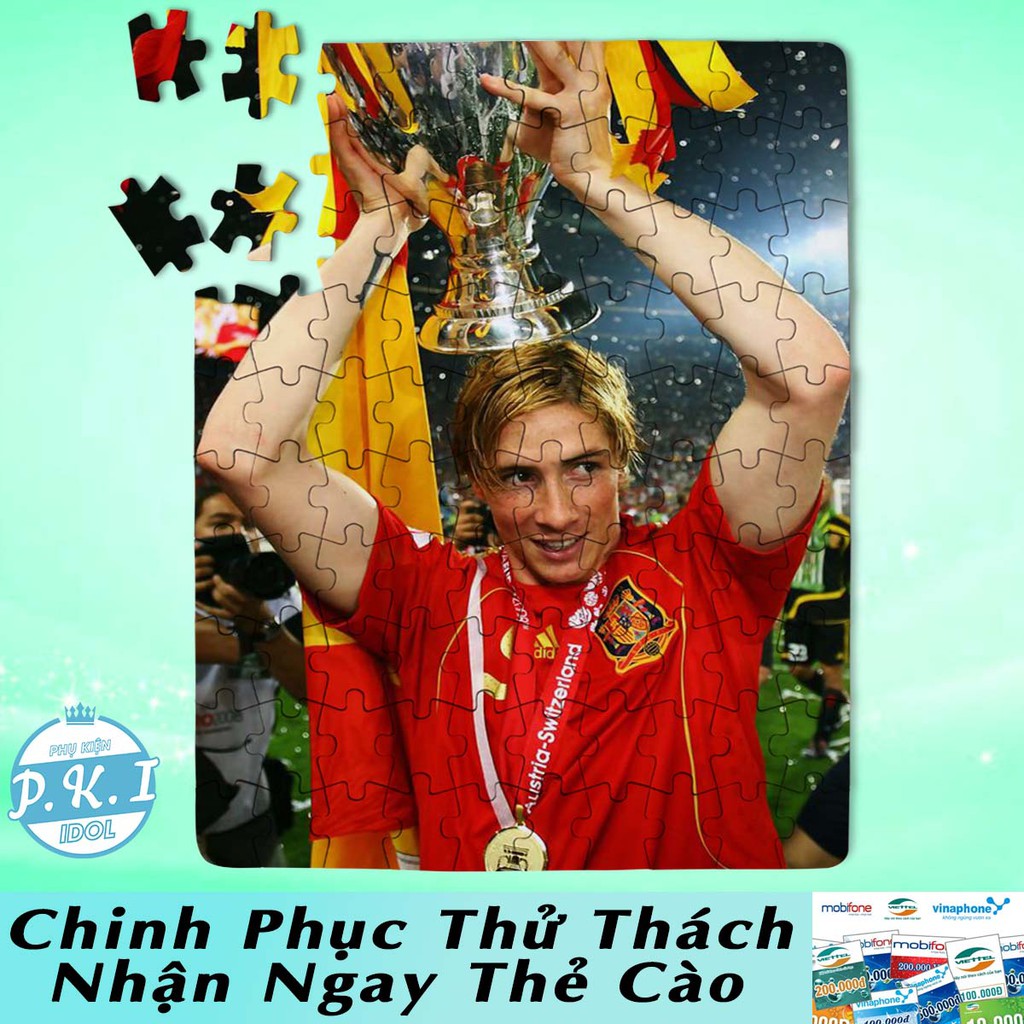 HÀNG XUẤT KHẨU - Tranh Ghép Hình Fernando Torres - Sát Thủ El Niño 1 Thời / Tặng Thẻ Cào Cho Khách Ghép Thành Công