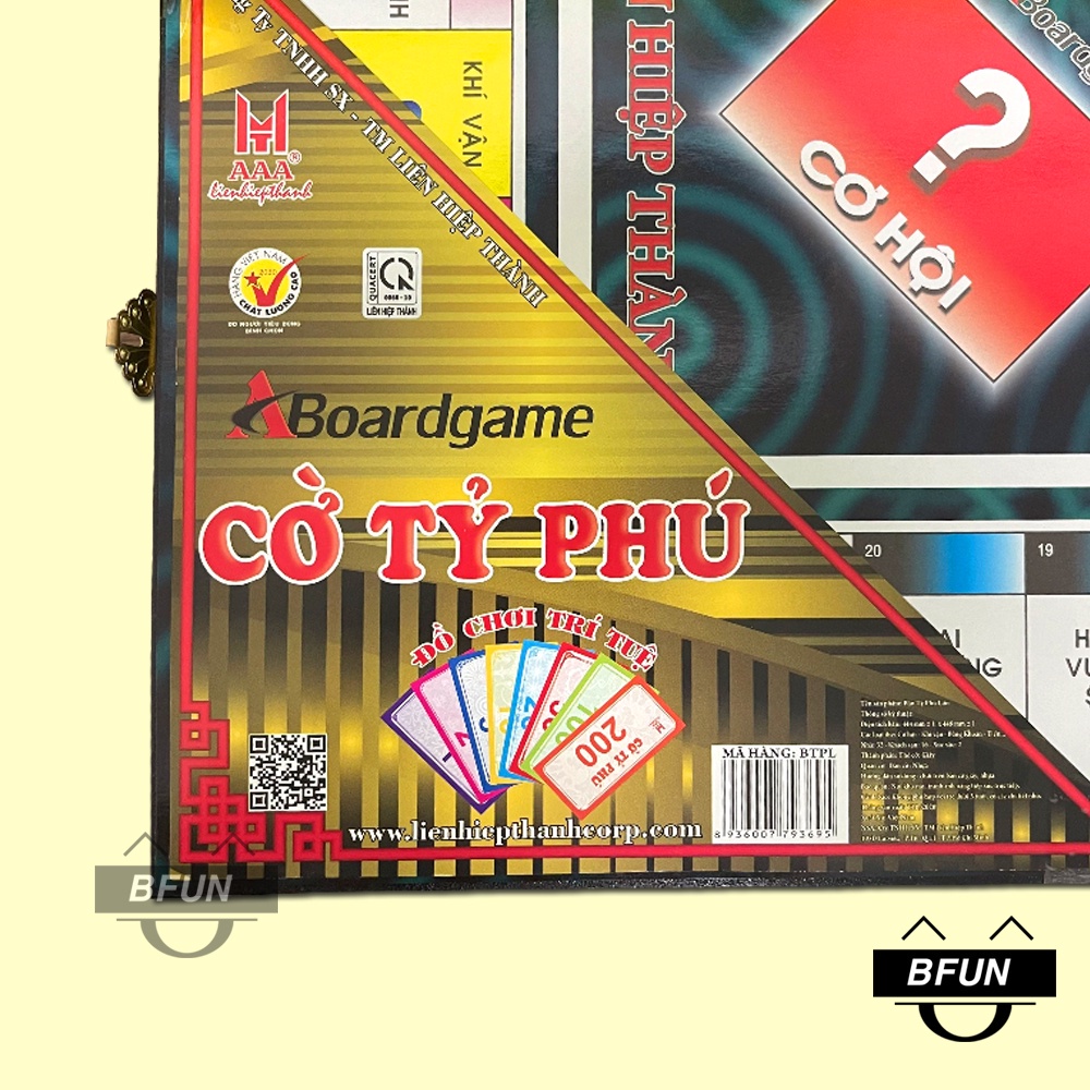 ▽☍❈Local Stock▤Cờ Tỷ Phú BÀN NHỰA Liên Hiệp Thành (LOẠI LỚN) – Bộ Monopoly Cao Cấp, Boardgame, Đồ Chơi Thông Minh Cho Bé
