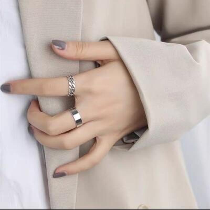 Set 3 nhẫn đeo tay thiết kế thời trang phong cách vintage cho nam và nữ