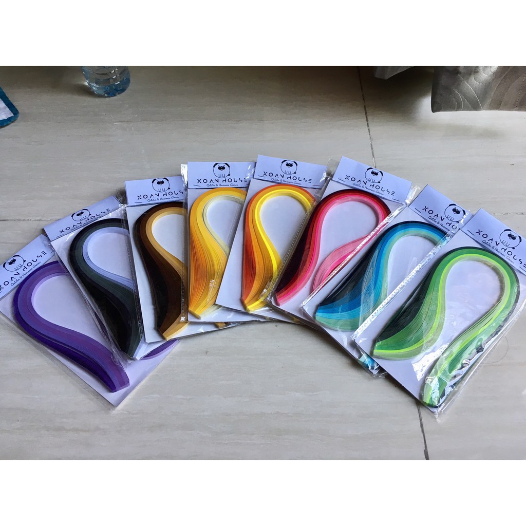 Giấy 3mmx39cm, mix 5 màu/gói, theo tone, loại 3mm