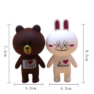 [FREESHIP❤️] - 01 Cặp Gấu Nâu Thỏ Trắng - Phụ Kiện Bánh