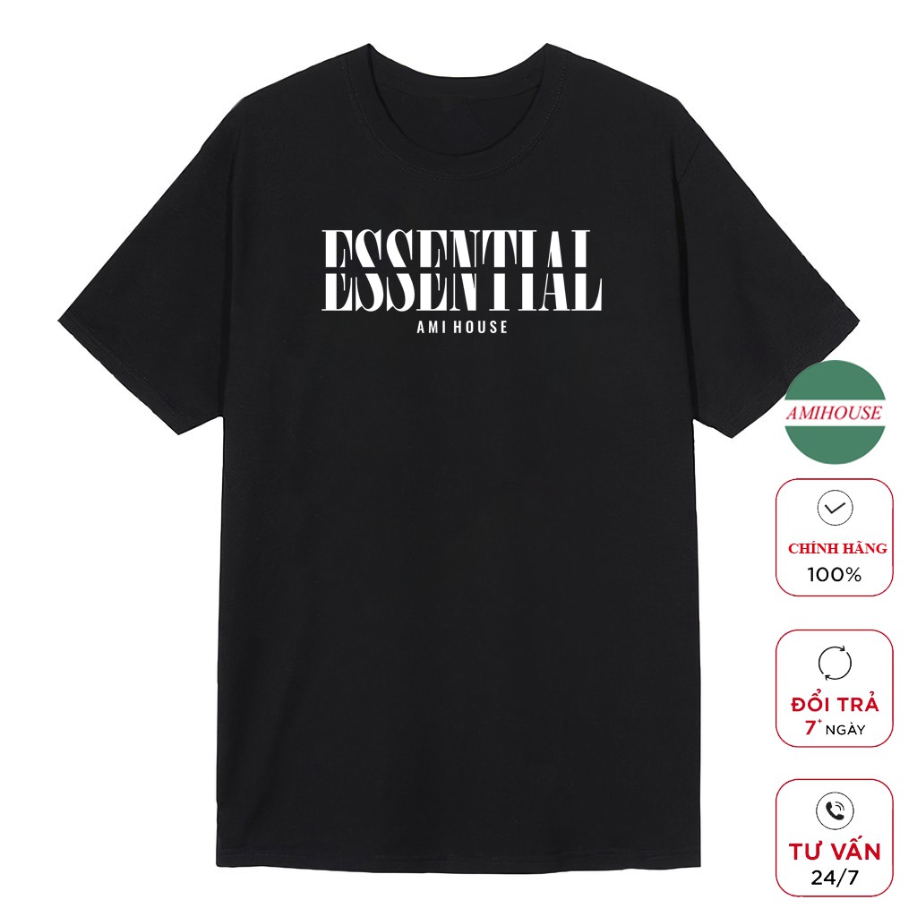 Áo thun tay lỡ AMIHOUSE form rộng essential