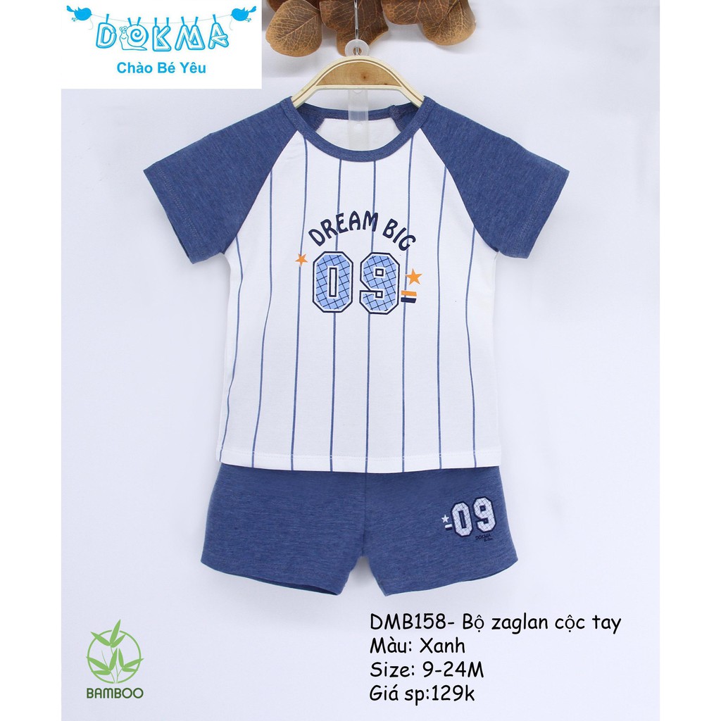 Dokma - Bộ cộc tay zalgan bé trai bóng chày 9-24m ( DMB 158 )