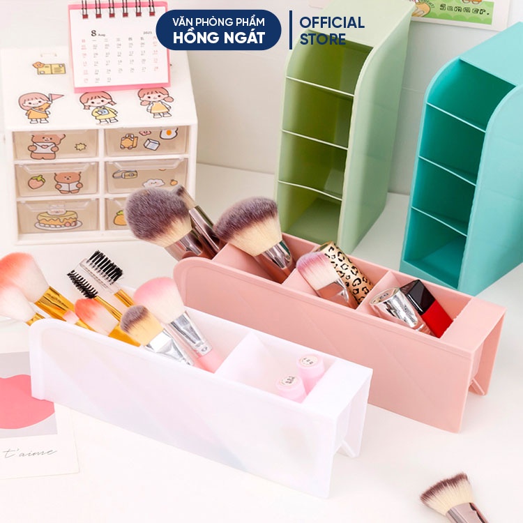 Ống đựng bút để bàn 4 ngăn, hộp đựng bút 4 tầng cute đa năng giá rẻ đồ dùng học tập dễ thương văn phòng phẩm OB09