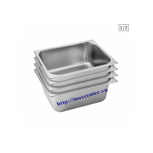 Khay buffet inox 1/2 dùng cho nhà hàng, khách sạn