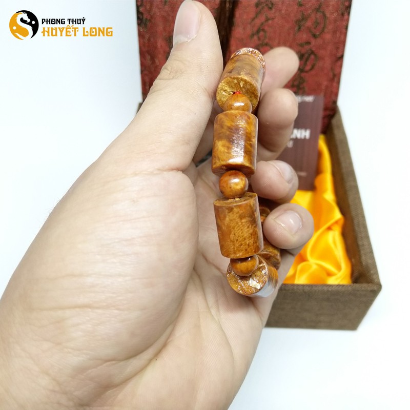 Vòng Tay Gỗ Huyết Long Nu Đốt Trúc 10/12/14mm - Phong Thủy Huyết Long