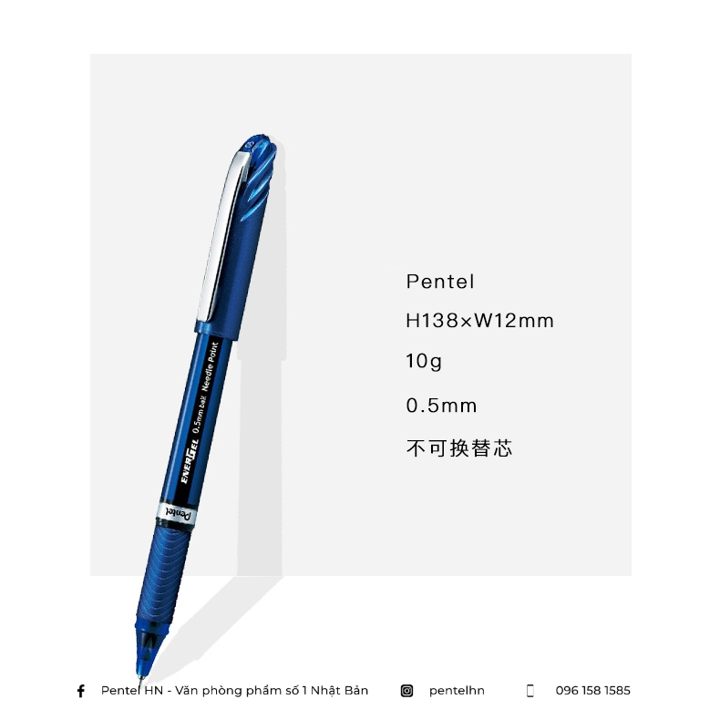 |FREESHIP| Bút Ký Nhật Bản Mực Gel Pentel Energel BLN25 ngòi 0.5mm | Siêu nét Siêu mịn Không nhòe | Khô trong 1/3s