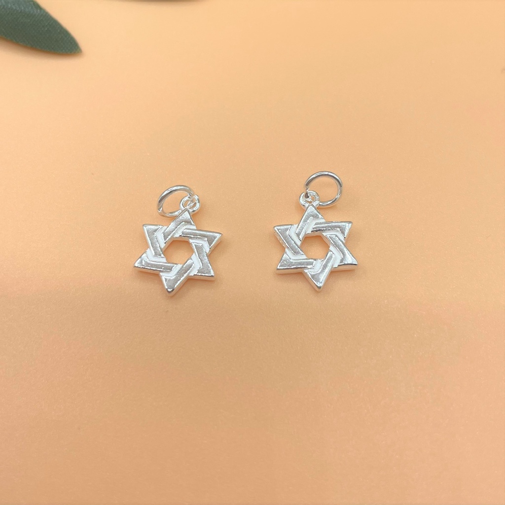 Charm móc treo ngôi sao 6 cánh - Charm Bạc 925 - Mã CB223