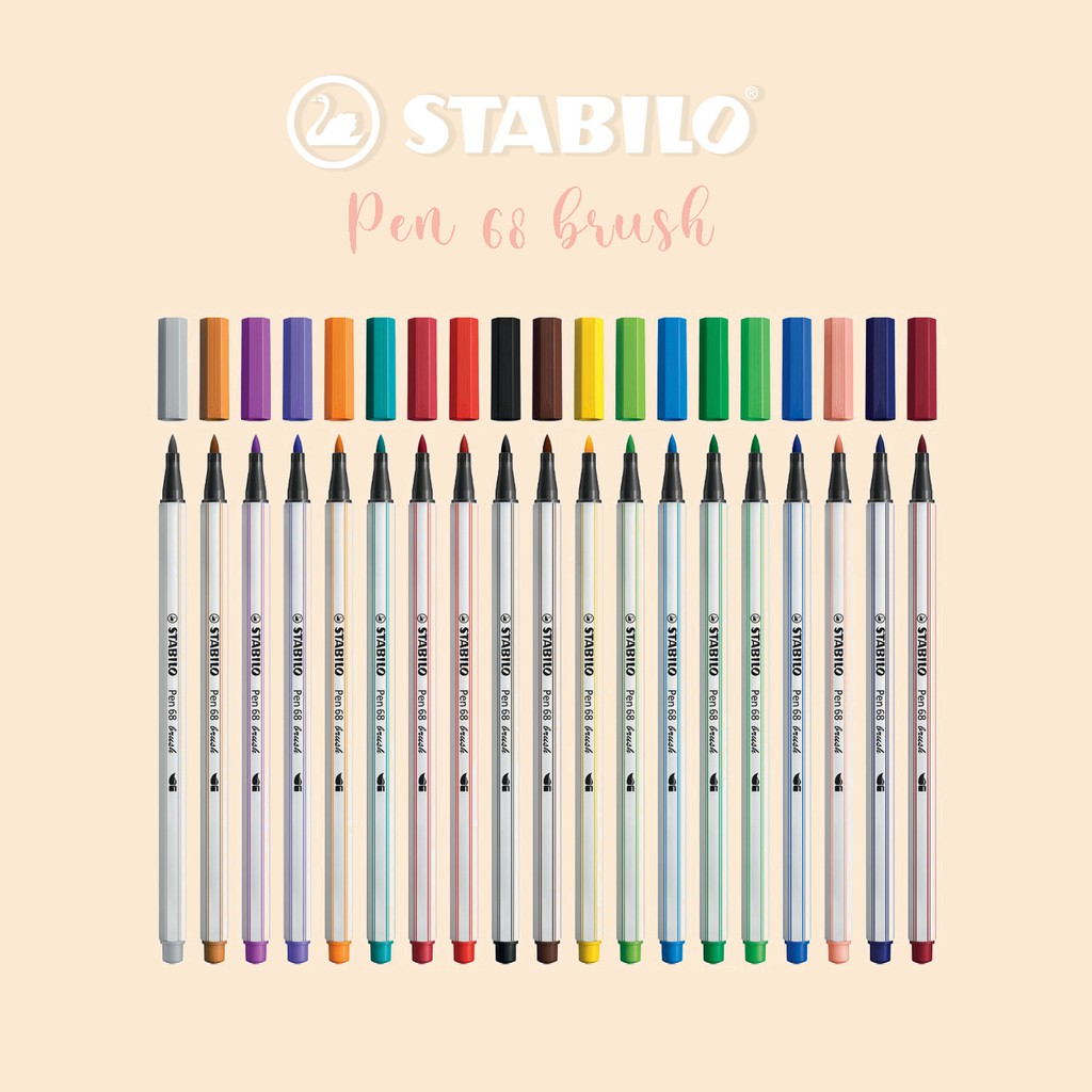 Bút Lông Màu Đầu Cọ Stabilo Pen 68 Brush PN68BR - Hàng Chính Hãng