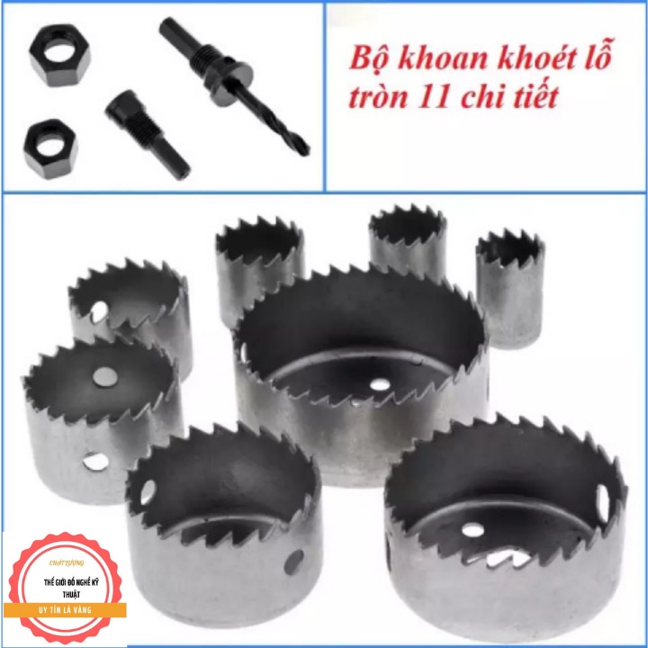 Bộ 11 chi tiết mũi khoan khoét gỗ ,thạch cao _mũi khoan