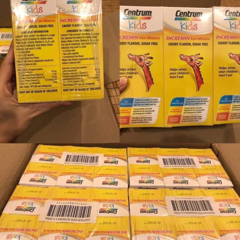 Siro Centrum Kids Vitamin dành cho trẻ biếng ăn 200ml [CHUẨN ÚC] bổ sung khoáng chất, tăng đề kháng