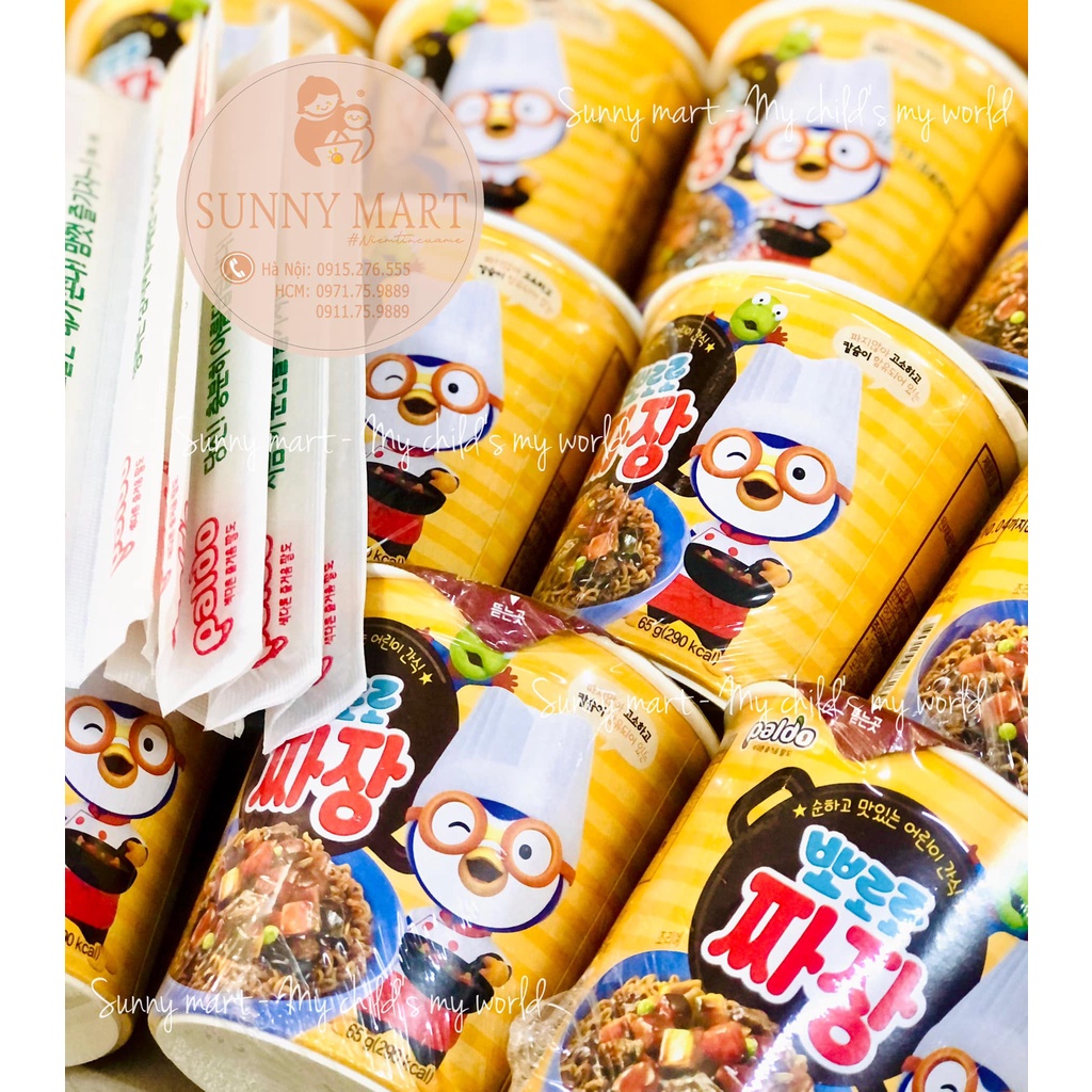 Mì ly tương đen-spaghetti Hàn Quốc Pororo 65g