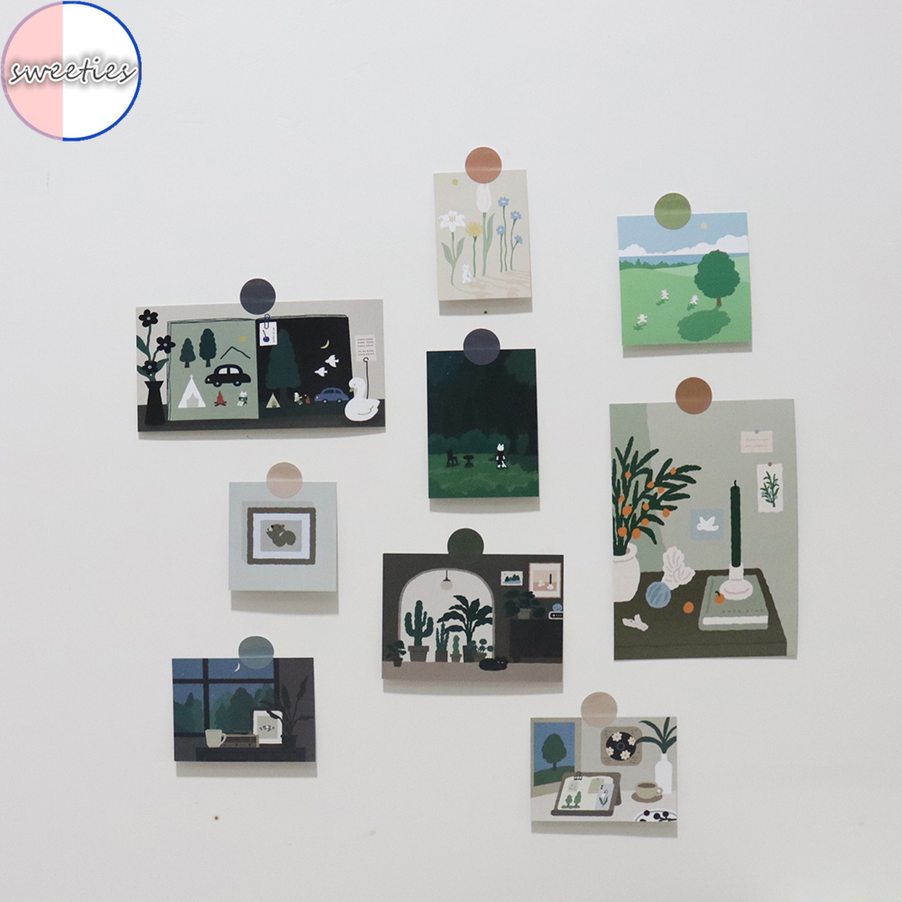 Set 9 tranh dán tường trang trí dễ thương