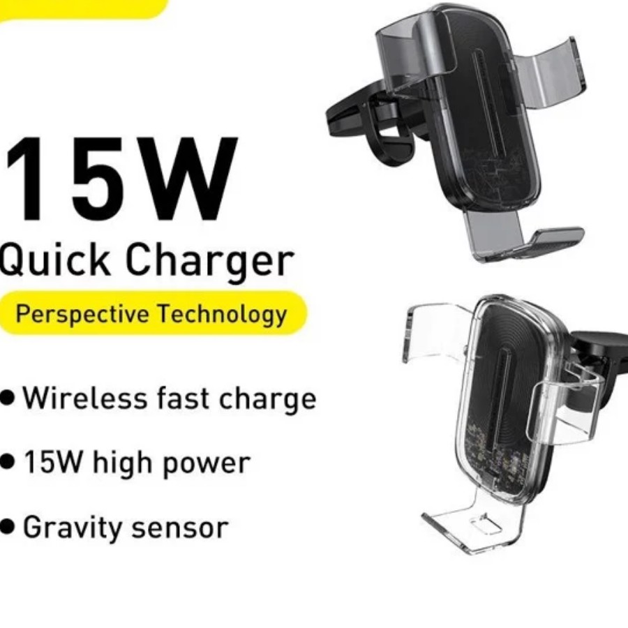 Bộ đế giữ điện thoại tích hợp sạc nhanh không dây dùng cho xe hơi Baseus Explore Wireless Charger Gravity Car Mount