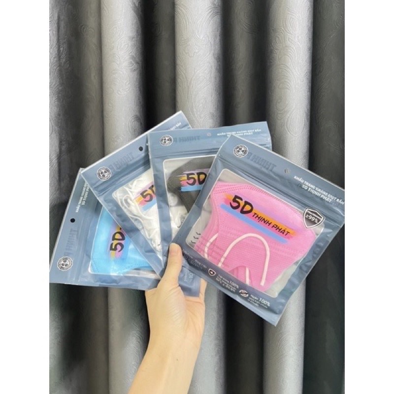 Túi 10 Khẩu trang 5D Mask Thịnh Phát  kháng khuẩn