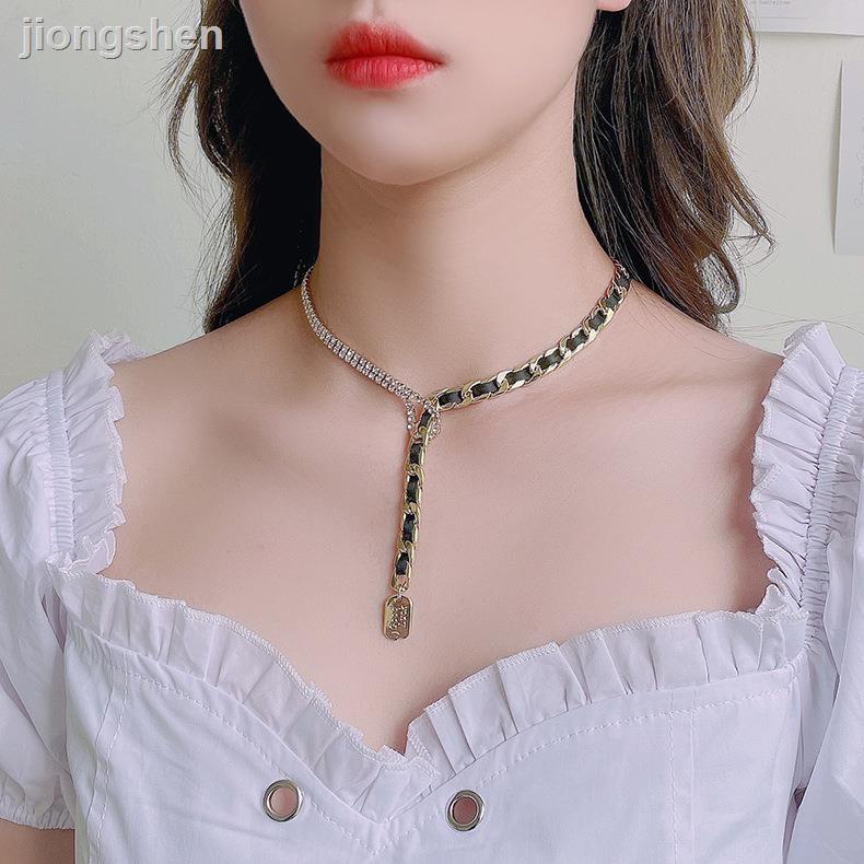 ☞Vòng Cổ Choker Bằng Kim Loại Màu Trắng Đen Thời Trang