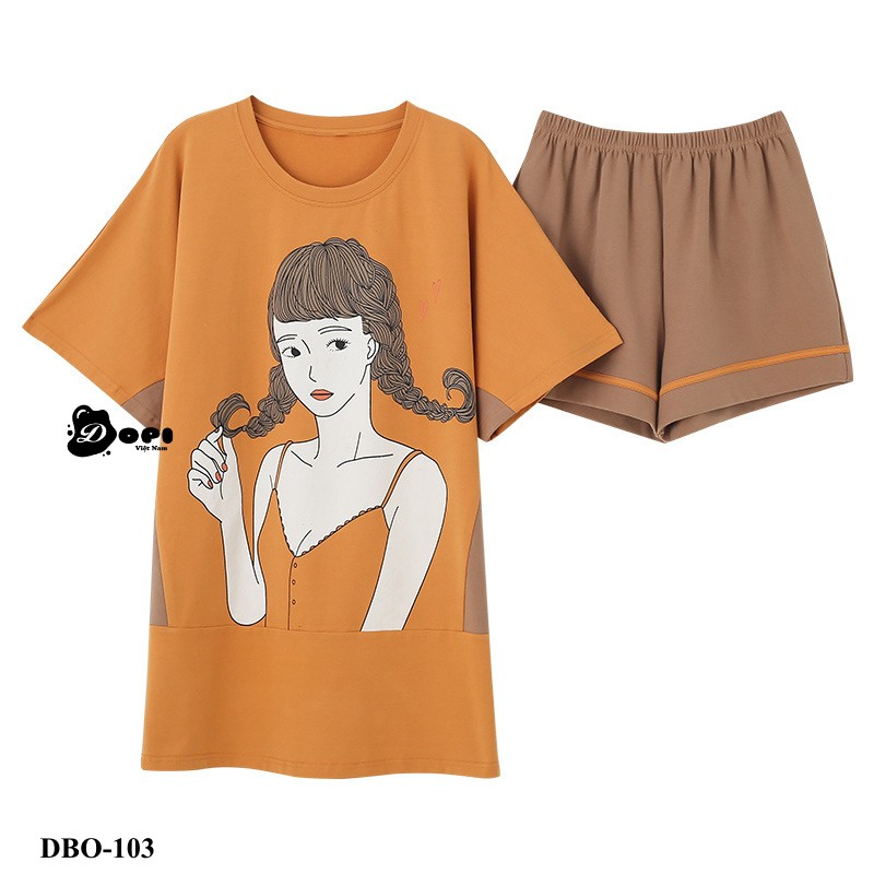 (DBO103) Đồ bộ mặc nhà nữ mùa hè ngắn tay