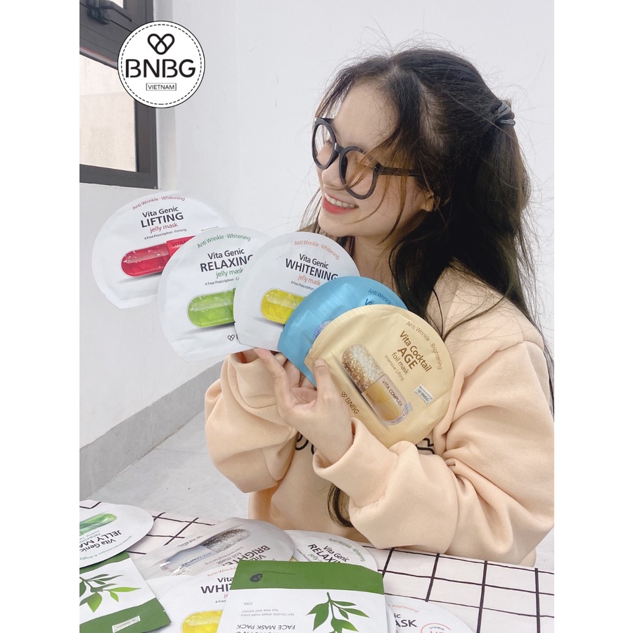 Mặt Nạ BNBG Hàn Quốc Dưỡng Trắng Cấp Ẩm Thư Giãn Vita Genic Whitening Jelly Mask 30ml
