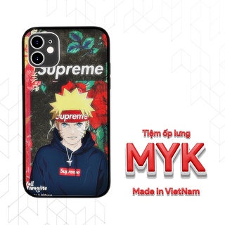 Ốp lưng SUPREME Naruto bên bóng hoa hồng cho Iphone 5 6 7 8 Plus 11 12 Pro Max X Xr SUPPOD00389