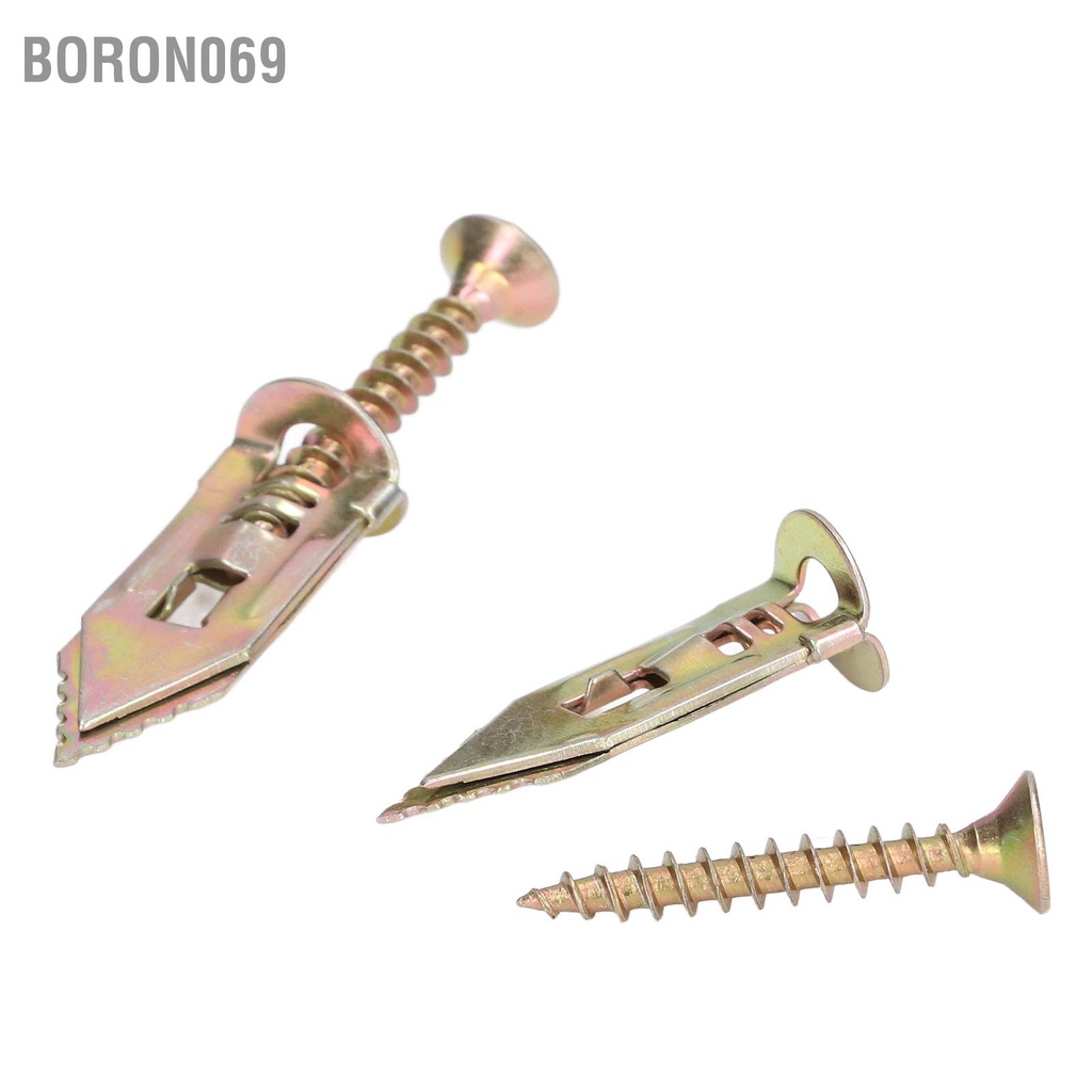 Boron069 40Pack Tự khoan Neo Vít Đặt Vách thạch cao Kim loại Loại Knock cho Khung ảnh Trang trí Nhà cửa