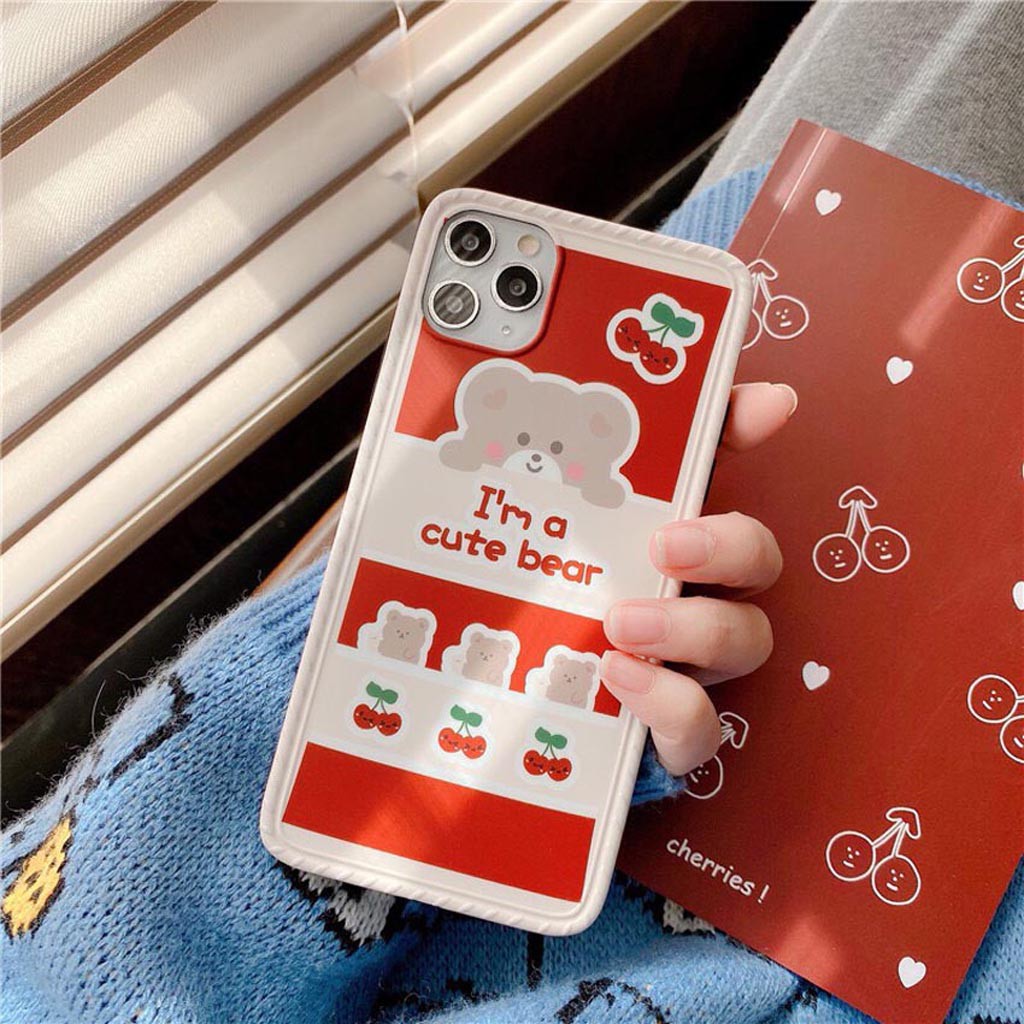 Ốp Lưng Iphone Cao Cấp Full Viền Gấu Cute Kèm Pop Dành Cho Tất Cả Dòng Iphone từ 6 đến 11promax | BigBuy360 - bigbuy360.vn