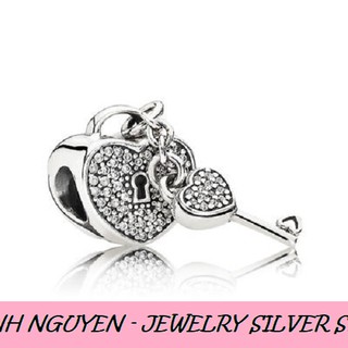Pan - charm lock of love - bạc s925 - charm bạc cho vòng pan