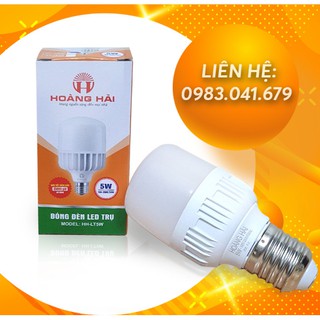 Combo 04 bóng đèn led siêu sáng siêu tiết kiệm điện hoàng hải - trụ nhựa - 5w- ánh sáng trắng