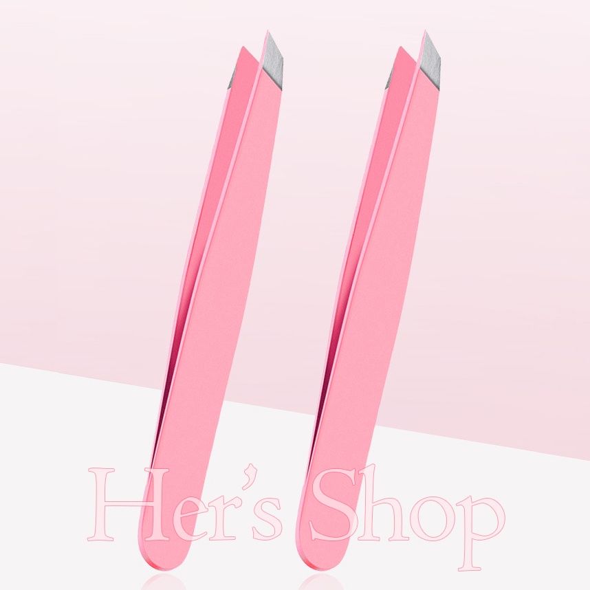 Nhíp Nhổ Lông Mày Cho Bạn Nữ Bằng Thép Không Gỉ Màu Hồng - Nhíp Tỉa Lông Mày Đa Năng