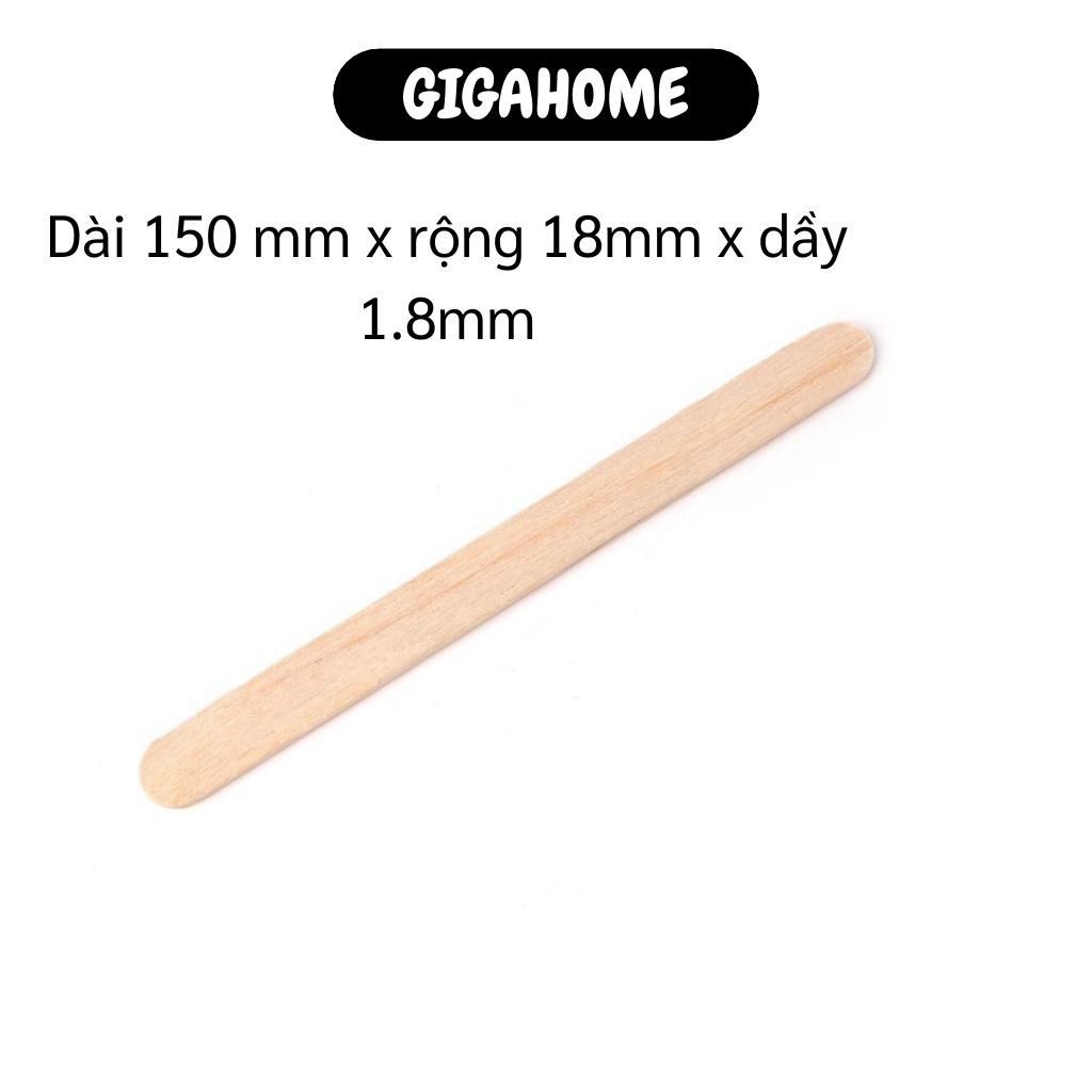 Set 10 Que Đè Lưỡi Gỗ Wax Lông GIGAHOME Dùng 1 Lần 1000