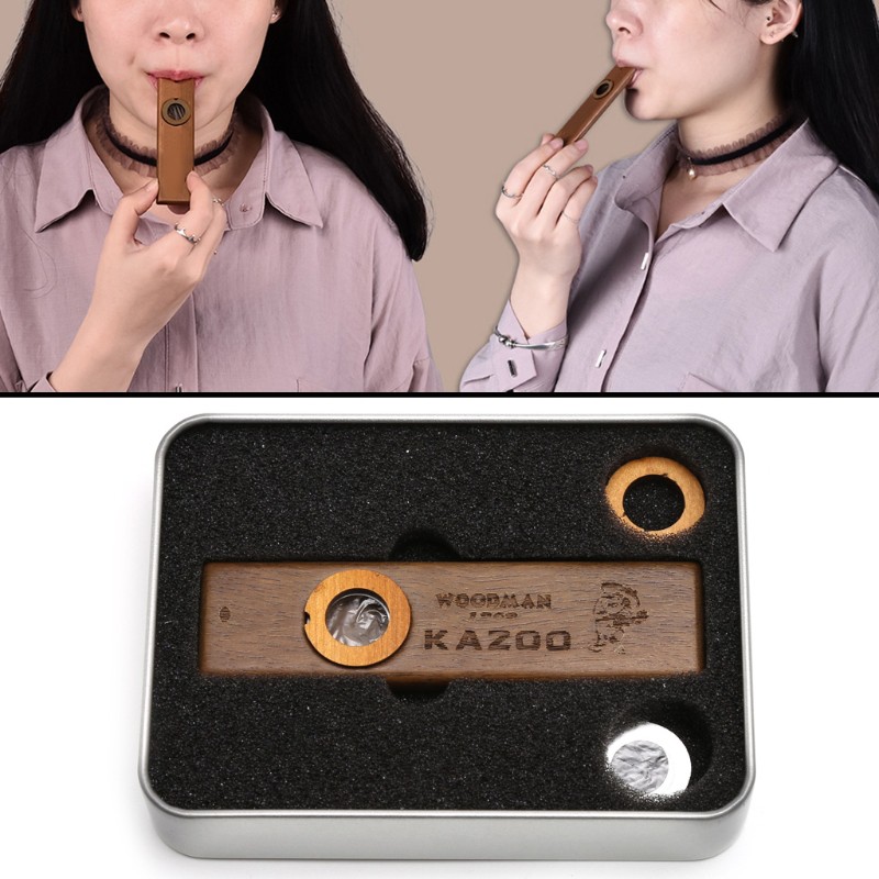 Kèn Kazoo bằng gỗ có đệm kim loại