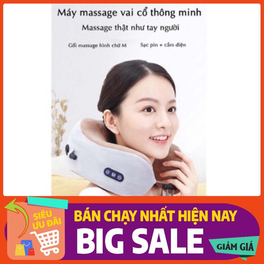 ( Giá Tốt ) GỐI MASSAGE VÒNG CỔ CHỮ U ĐA NĂNG U- SHAPED ZX-1902 ( Có Video )