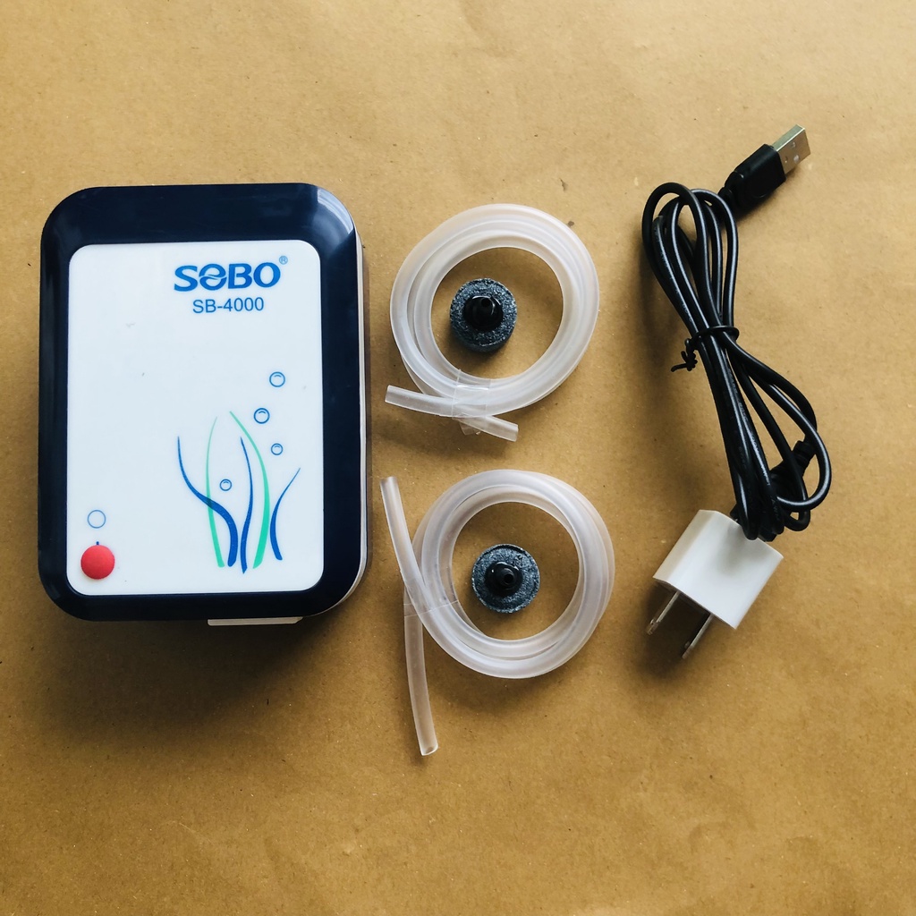 Máy Oxy Tích Điện 2 Vòi Sobo SB-4000 (2.8W-2x3Lít/Phút) - Máy Sủi Oxy 2 Vòi Sobo Tích Điện