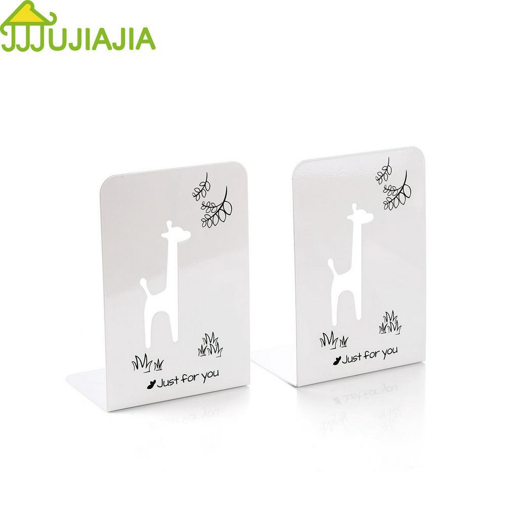 Set 2 chân đế JUJIAJIA làm từ kim loại họa tiết hoạt hình sử dụng đỡ sách / tài liệu