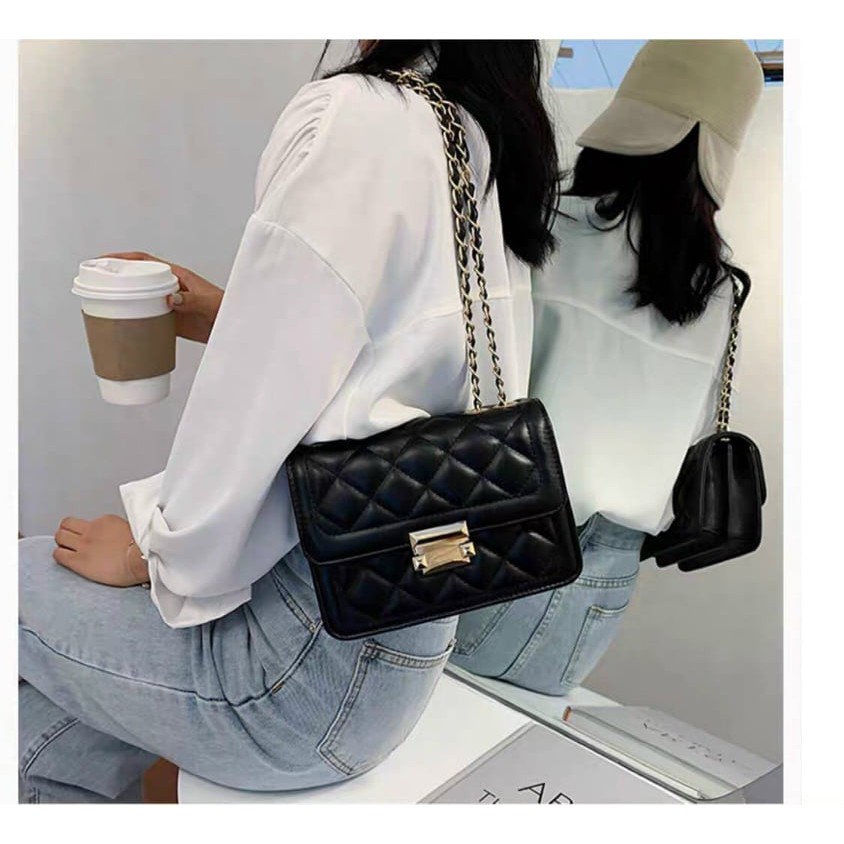 Túi xách nữ Mee ON, Túi đeo chéo nữ TX55 da hàng cao cấp, chuẩn form, cứng cáp thời trang công sở Hàn Quốc