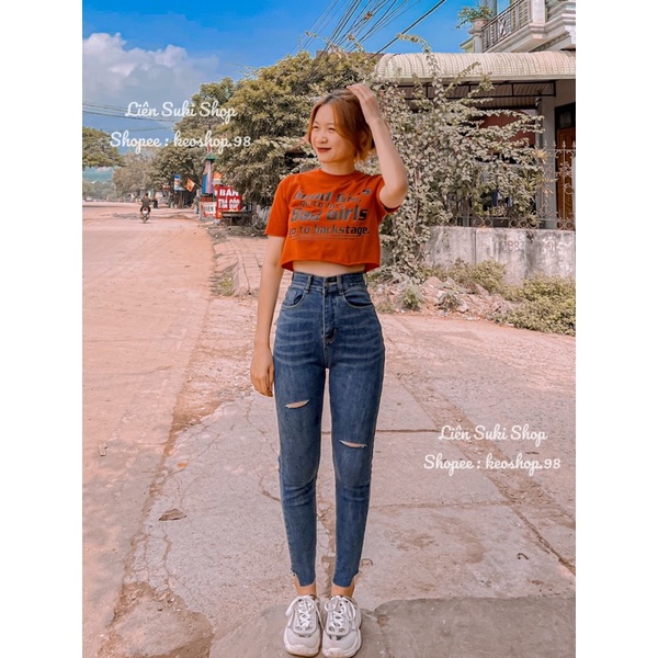 Quần xanh rách 2 vạch